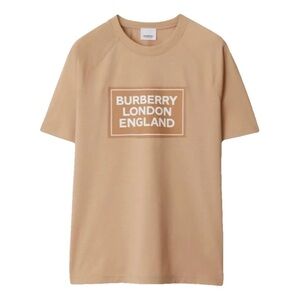 Burberry Beige Logo Short Sleeve Tee
